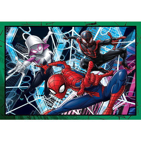 Spiderman puslespil 4i1 - 12, 16, 20 og 24 brikker