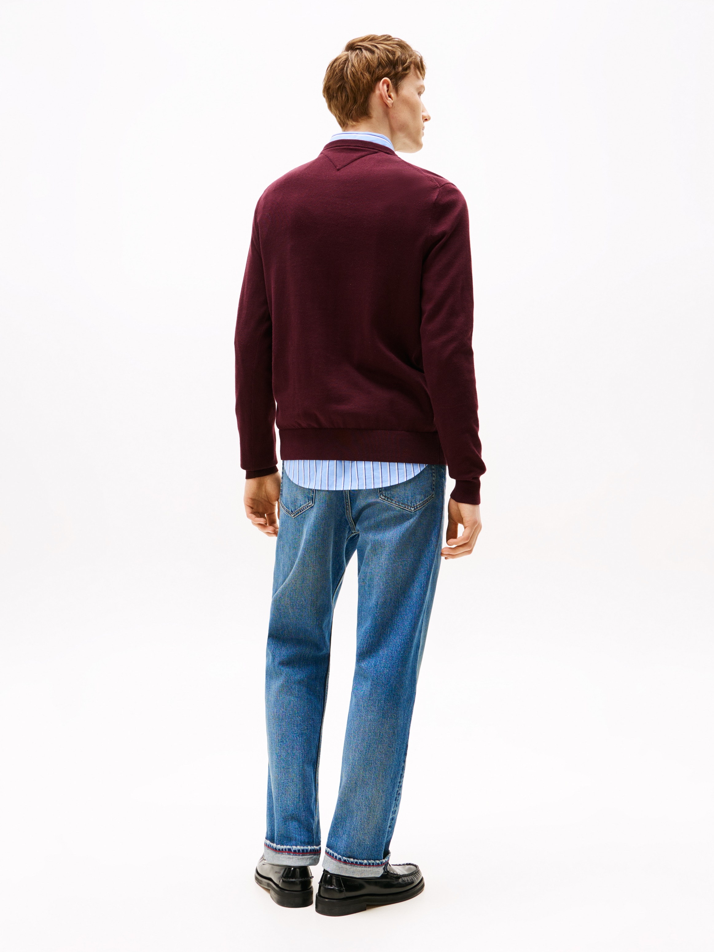 Tommy Hilfiger Rundhalspullover »ESSENTIAL COTTON CREW NECK«, 100% Baumwolle Crewneck Regular Fit Premium Mode