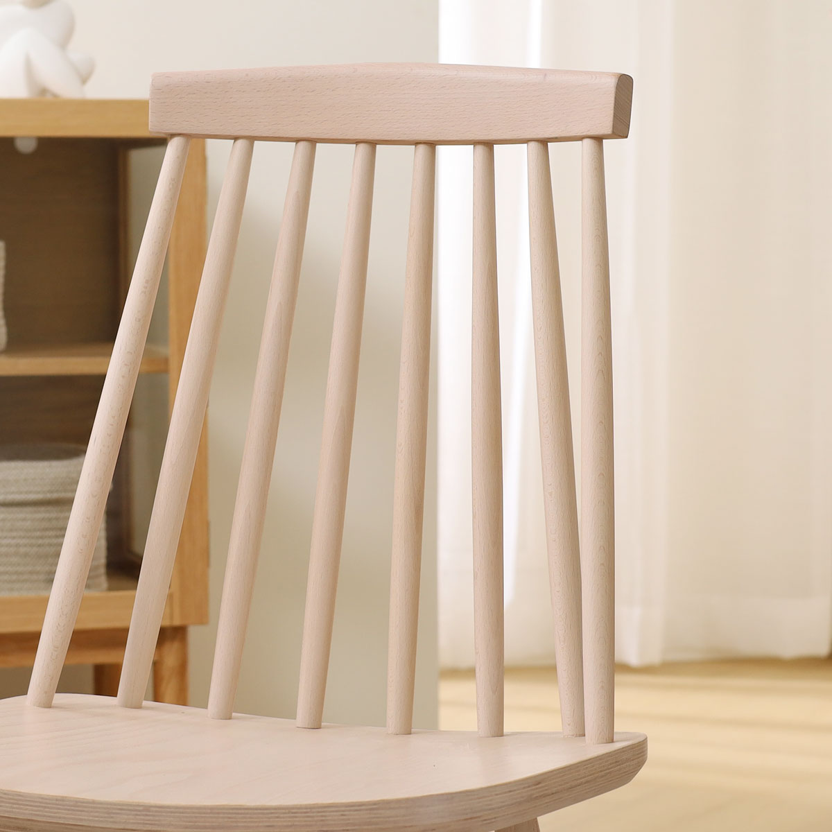 Houten spijlenstoel Filou - whitewash