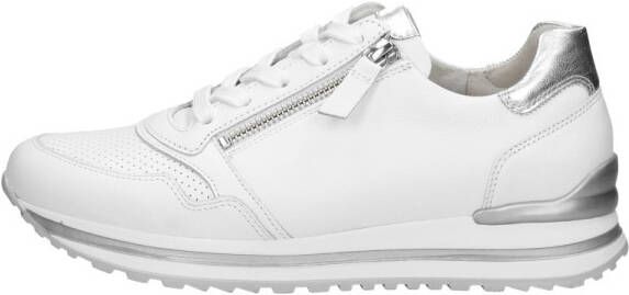 Gabor Witte Zilveren Leren Sport Basket Multicolor Dames
