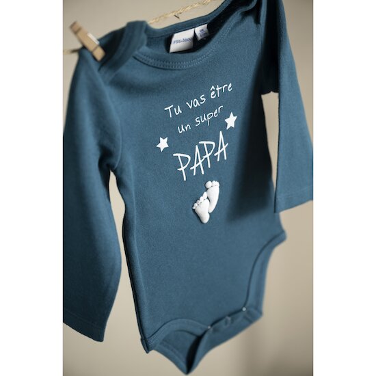 Body Annonce de Grossesse à Papa   Bleu        de               P'tit bisou