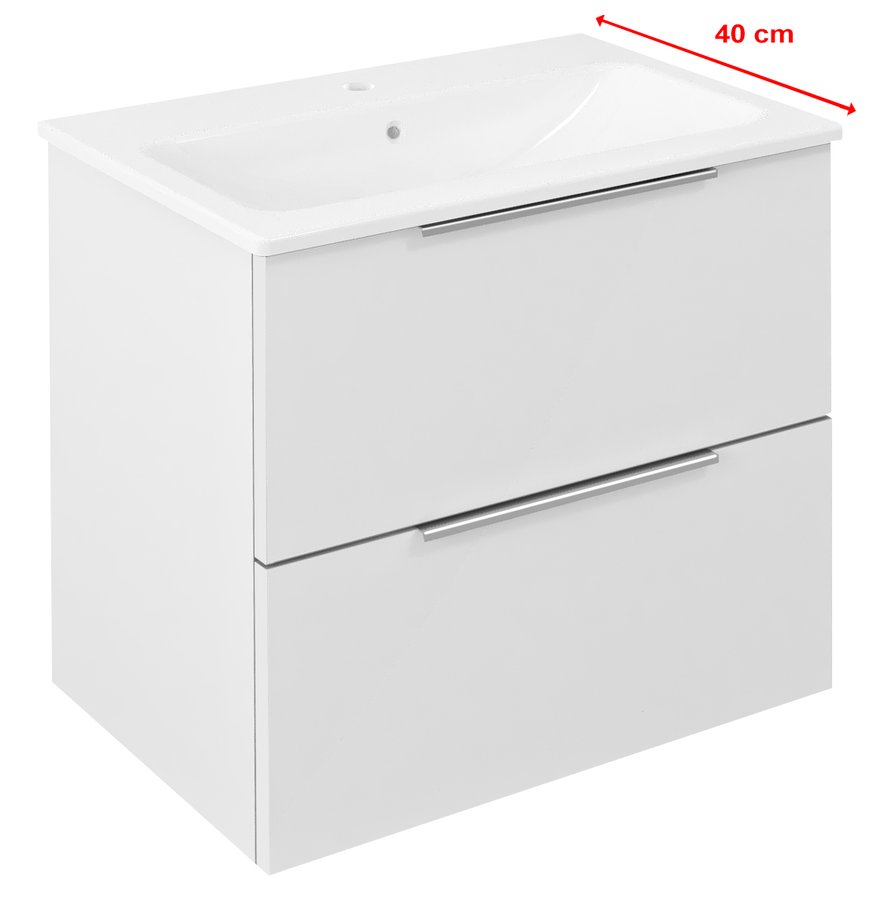 Sapho Cirasa Compact wastafel onderkast 60x39x54cm wit glans