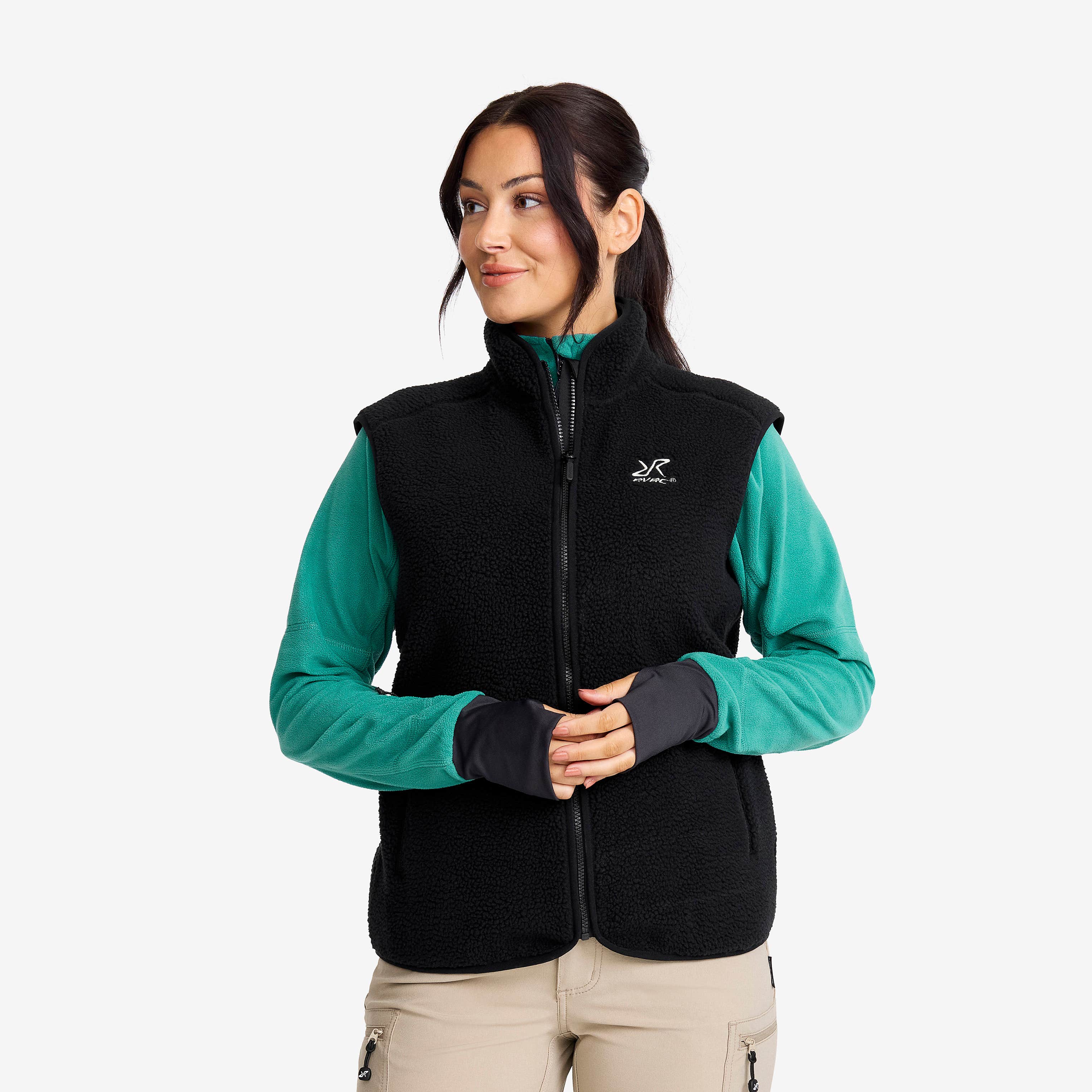 Canyon Full-zip Pile Fleece Vest Dame Black
