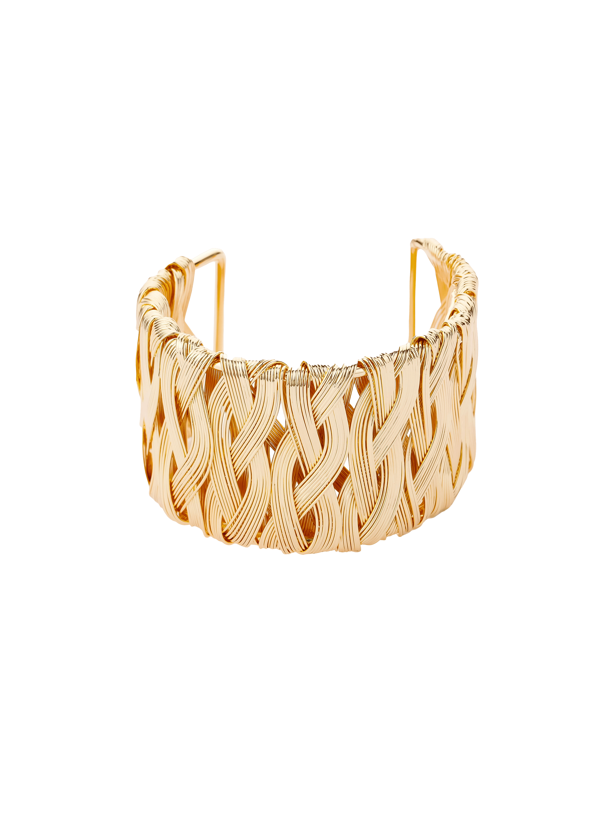 KANEY - Bracelet jonc torsadé en laiton | Doré