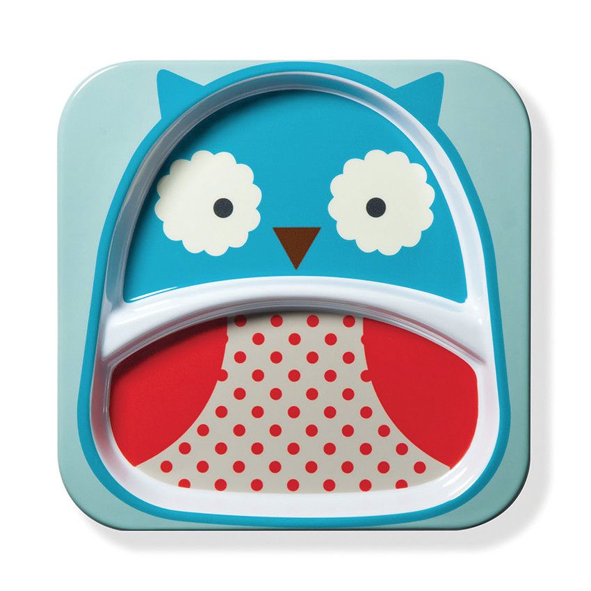 Assiette à compartiments - Hibou - Doré