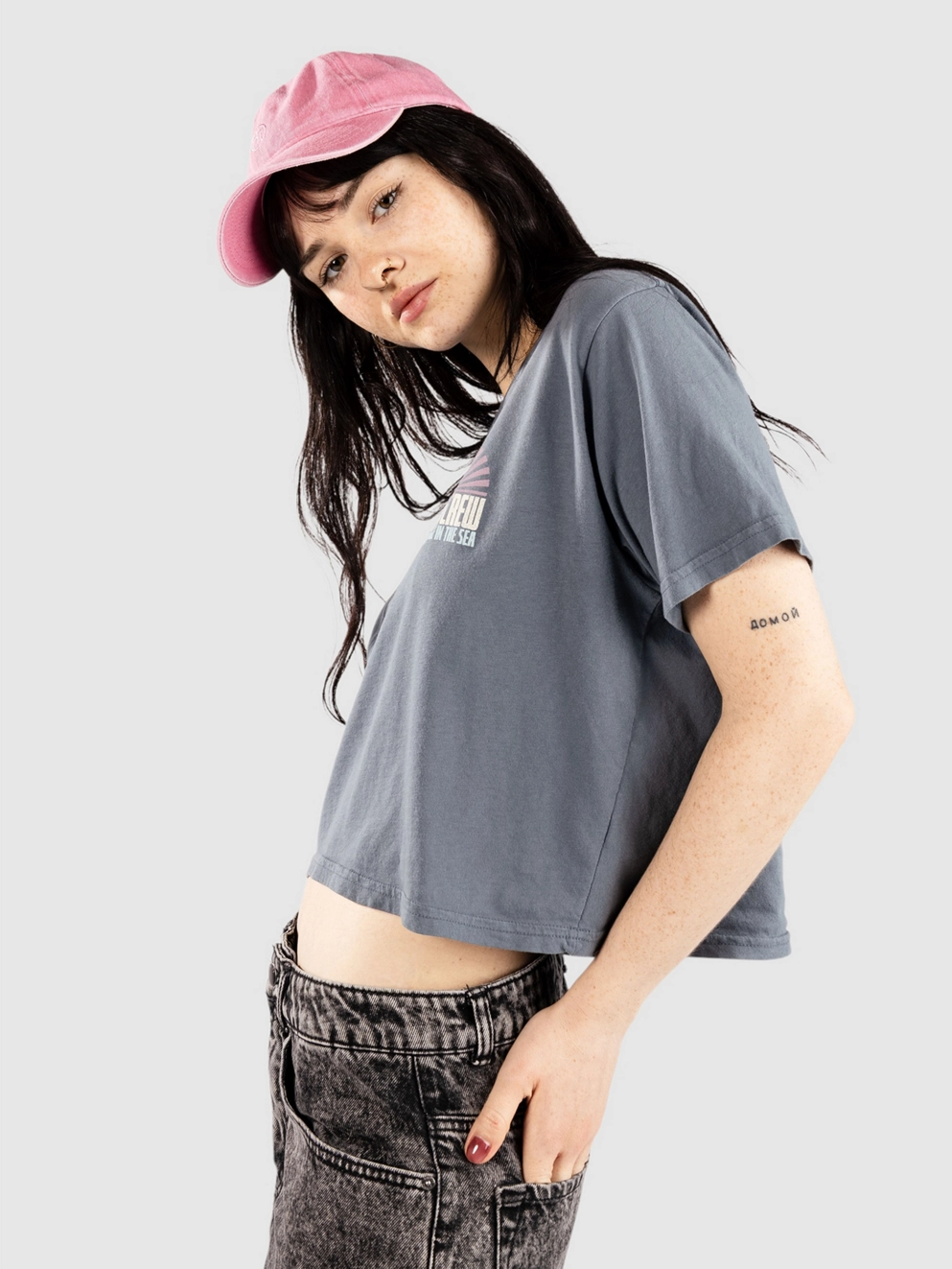Salty Crew In The Rays Crop T-Shirt fin blue
