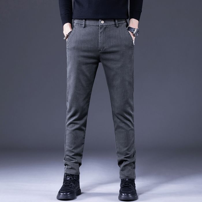 Nataro - Mid Rise Plain Slim Fit Broek