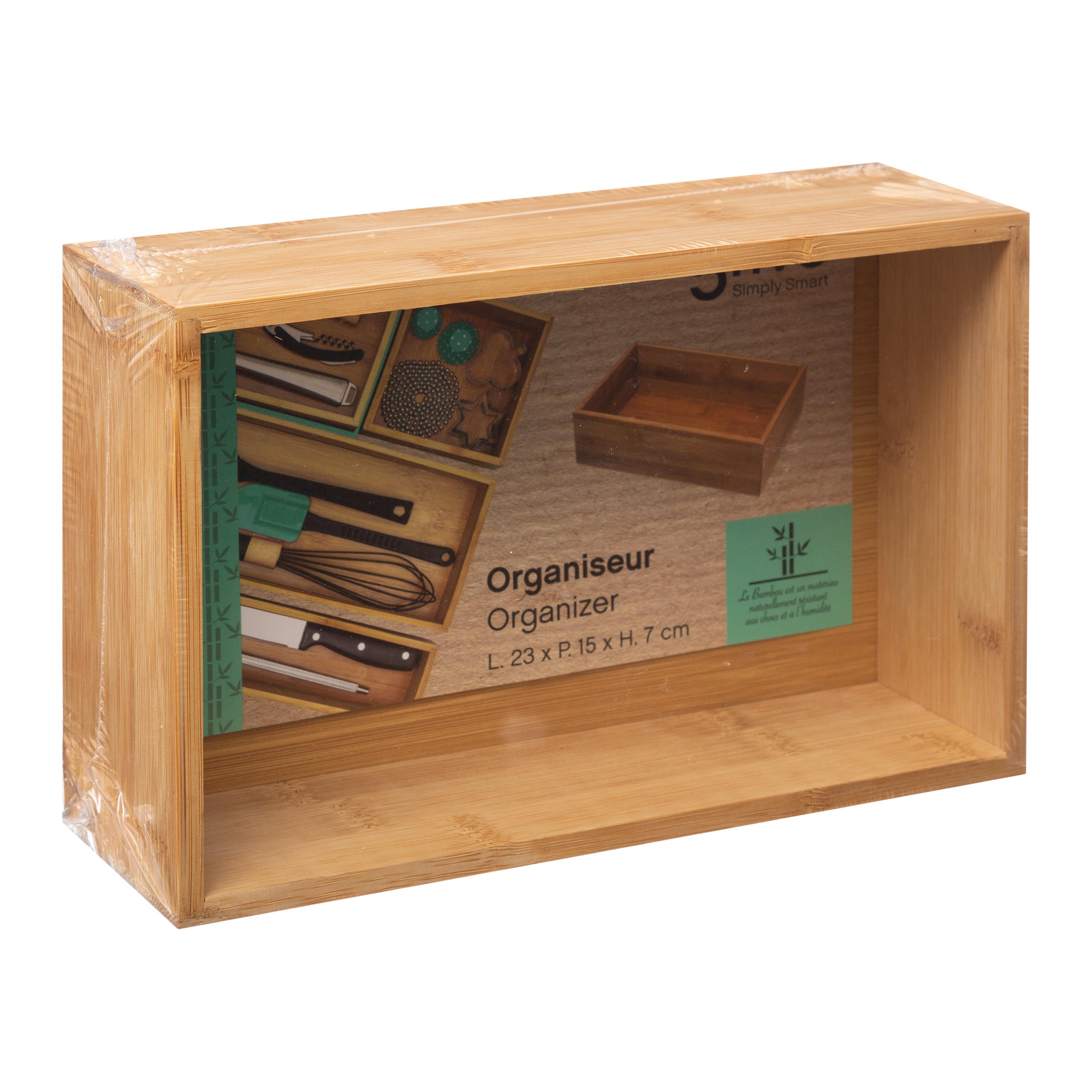 ORGANISEUR BAMBOU 15X23X7CM