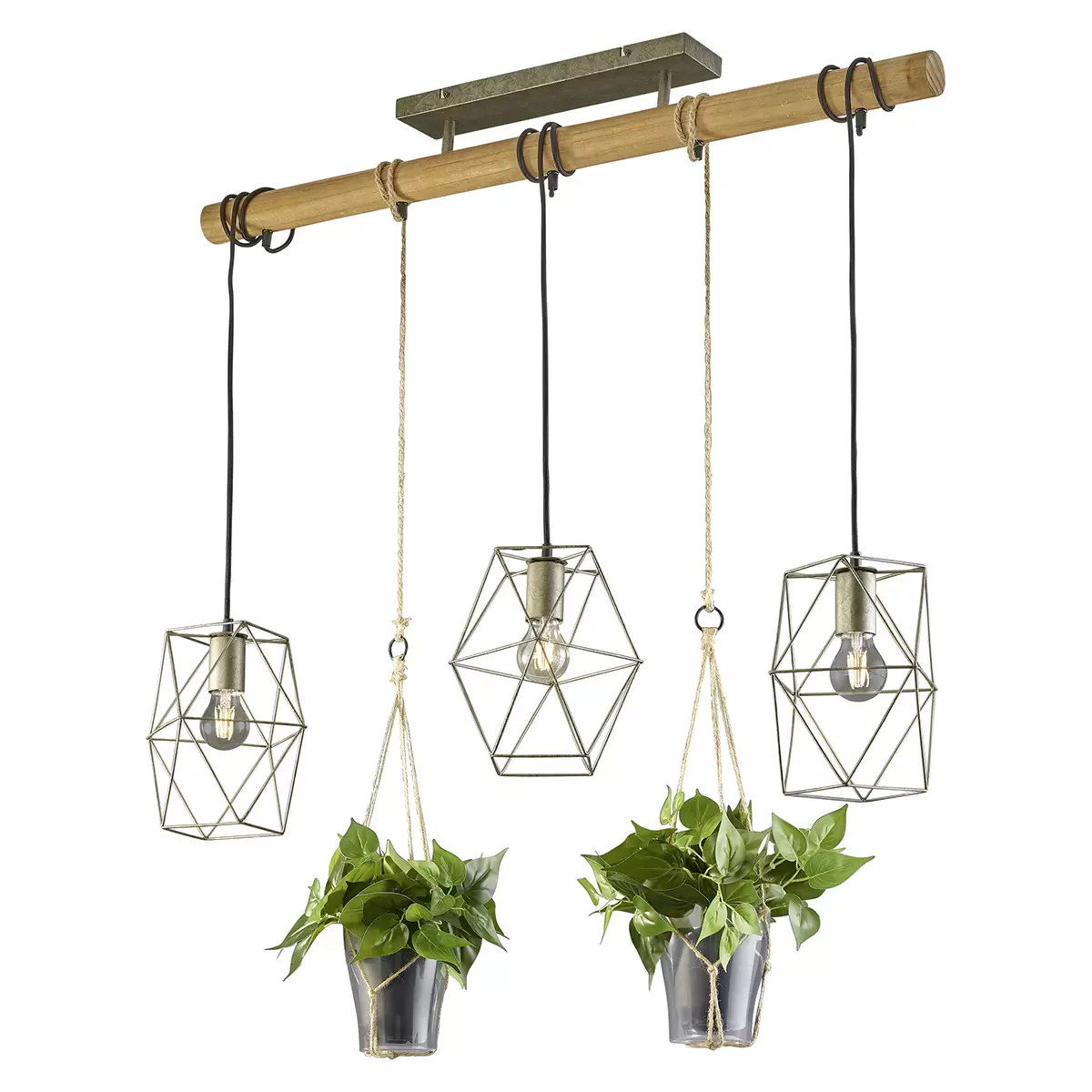 Pendelleuchte Plant natur,silber