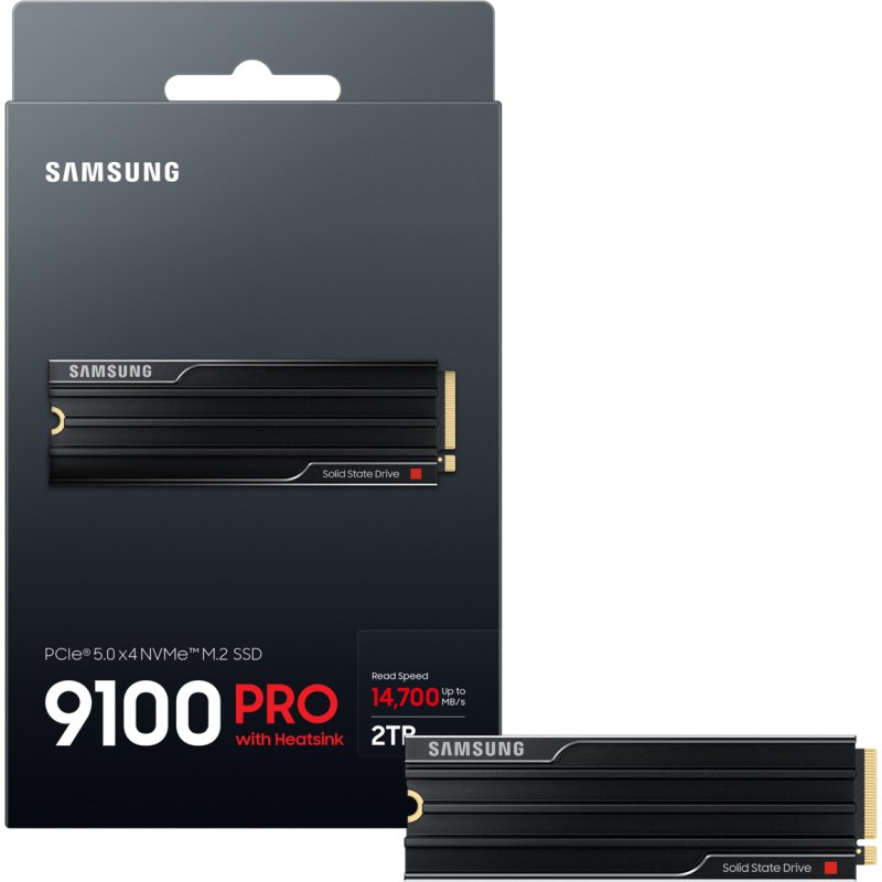 Samsung 9100 PRO Heatsink PCIe® 5.0 NVMe™ M.2 SSD - 2 TB