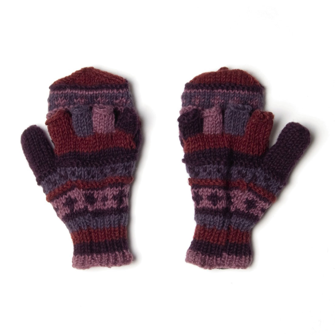 Handschuhe, lila/pink, Finger klappbar günstig bestellen