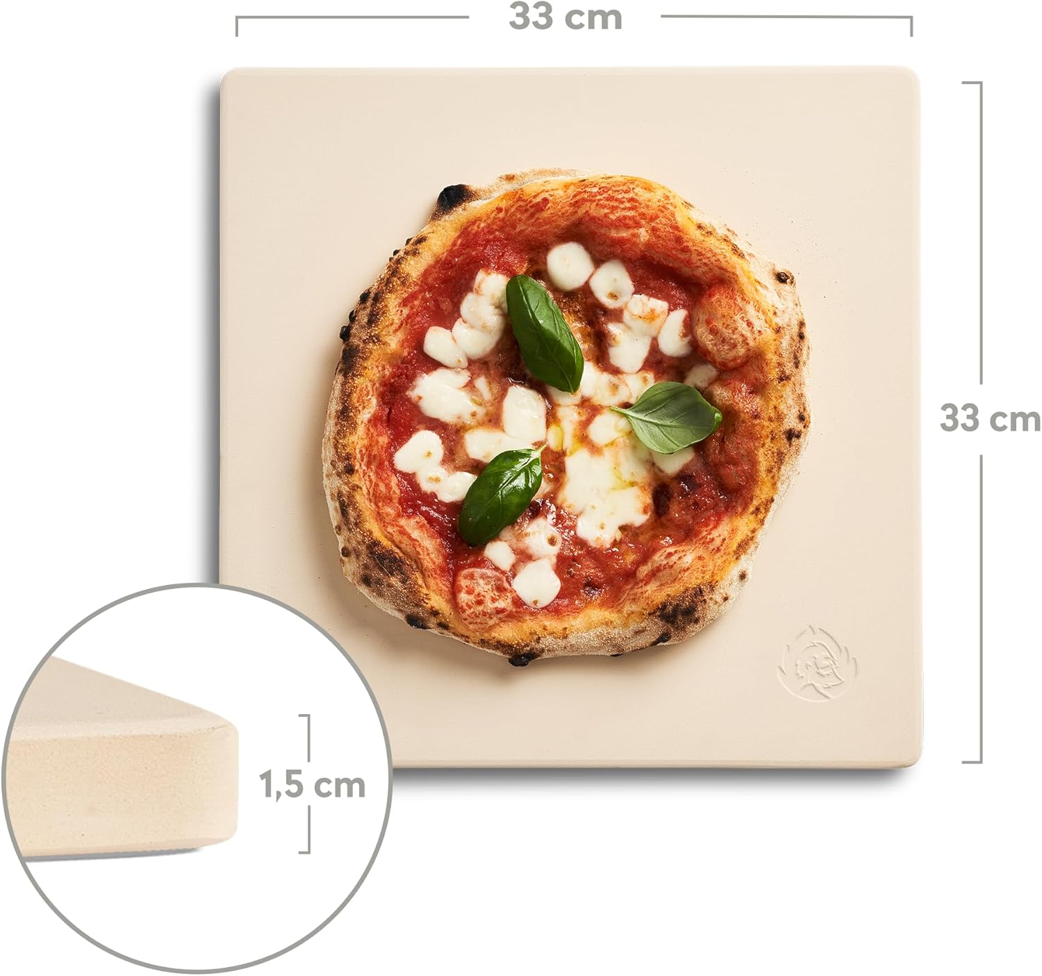 BURNHARD Gas Pizzaofen - TONY, 450 °C, Tragbarer 5,9 kW Outdoor Ofen für Pizza (58,5 x 47,7 x 24,8 cm) inkl. Cordierit-Pizzastein, geeignet für Terrasse, Balkon und Garten