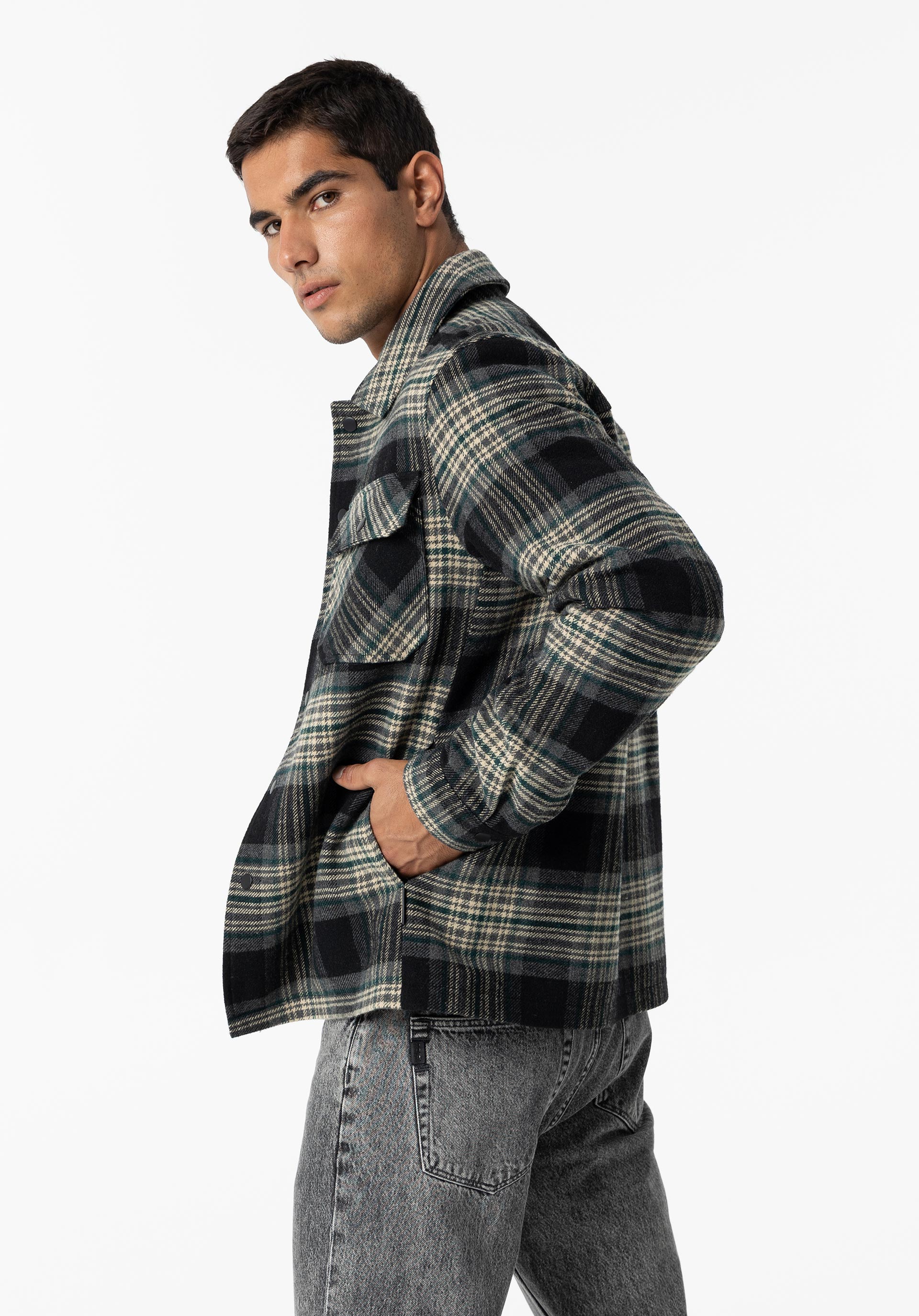 Casaco Shacket Xadrez