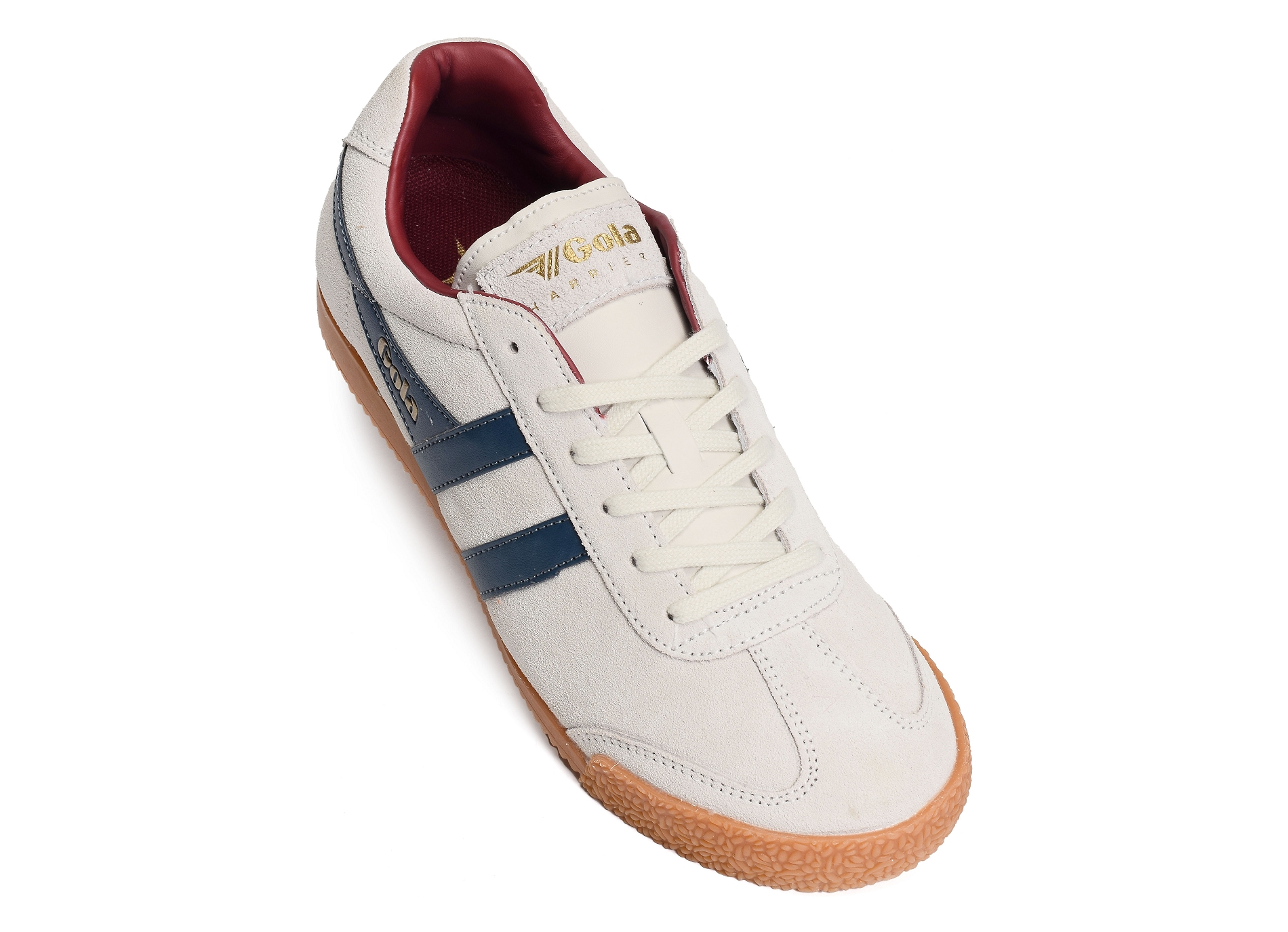 Harrier suede trainers blanc marine