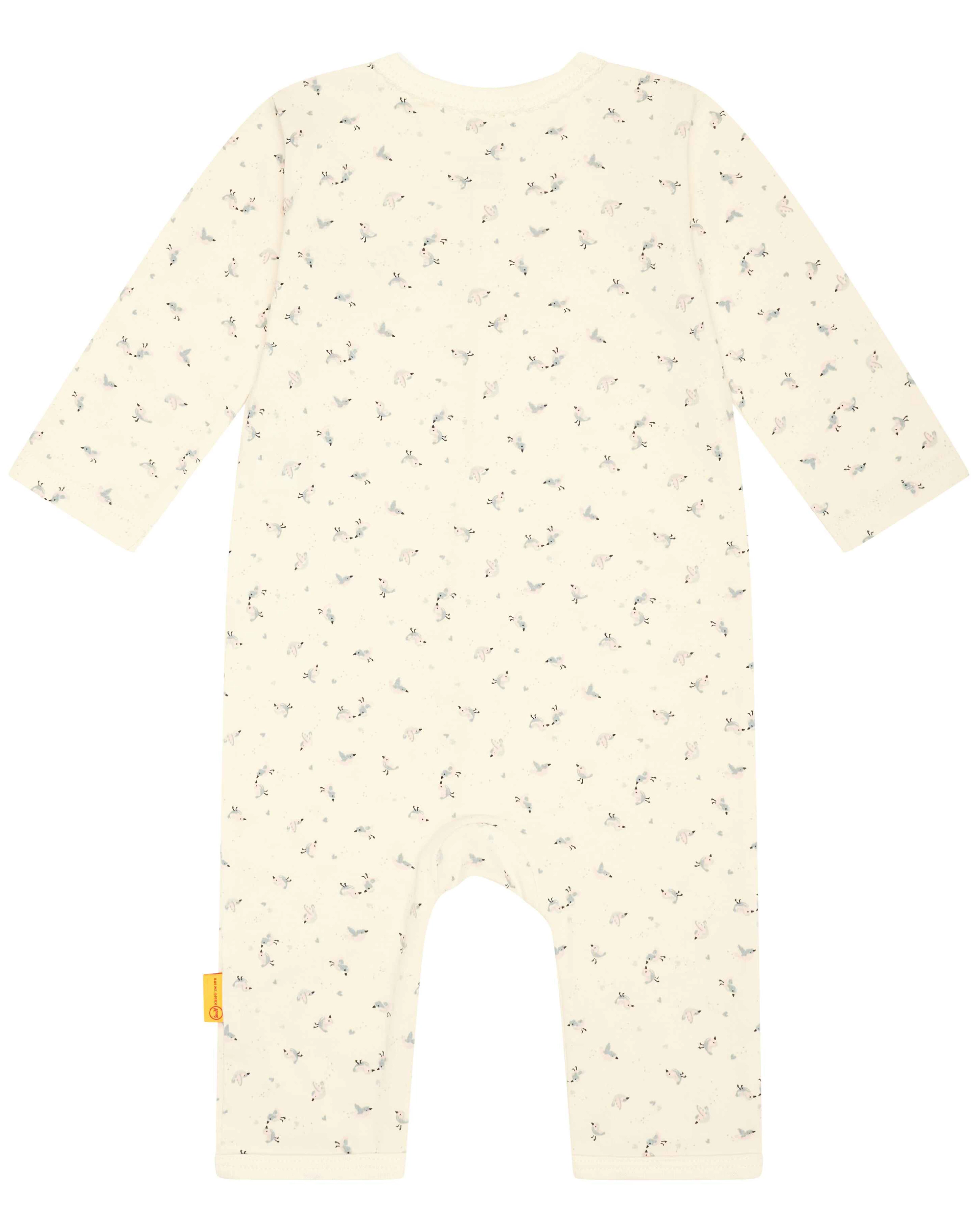 Langarm-Strampler BIRD'S TWITTERING FLOWER in antique white
