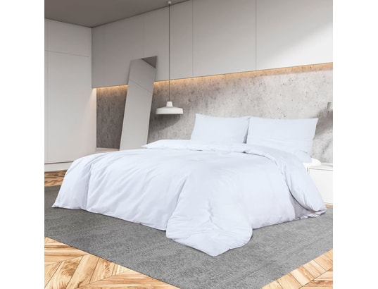 VIDAXL - Ensemble de housse de couette blanc 260x220 cm coton