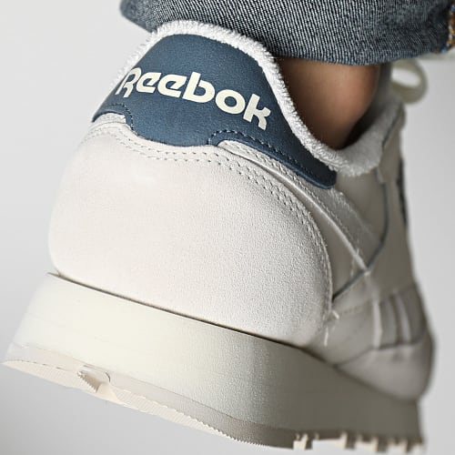 Baskets Classic Leather 100032773 Chalk Stucco Hoops Blue