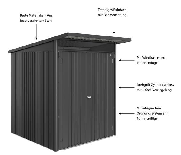 Biohort Metallgerätehaus AvantGarde ECO A1,