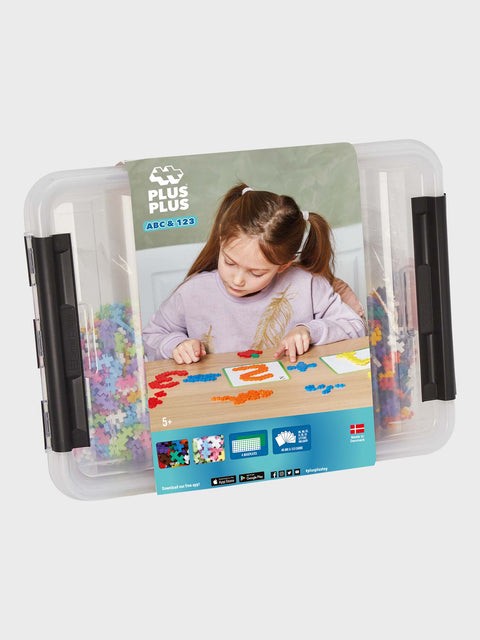 Plus-Plus - ABC & 123 Opbevaringsboks / 2000 stk.