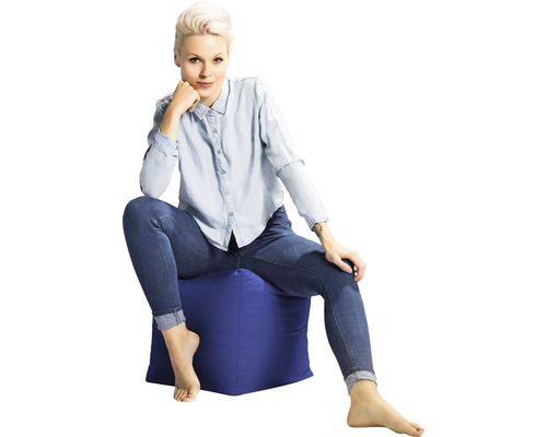 Kruk Sitting Point Cube Scuba ca. 60 liter donkerblauw 40x40x40 cm