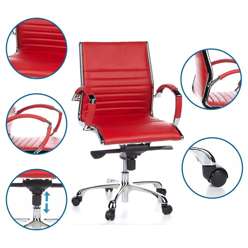 Profi Chefsessel PARMA 10 Leder mit Armlehnen hjh OFFICE