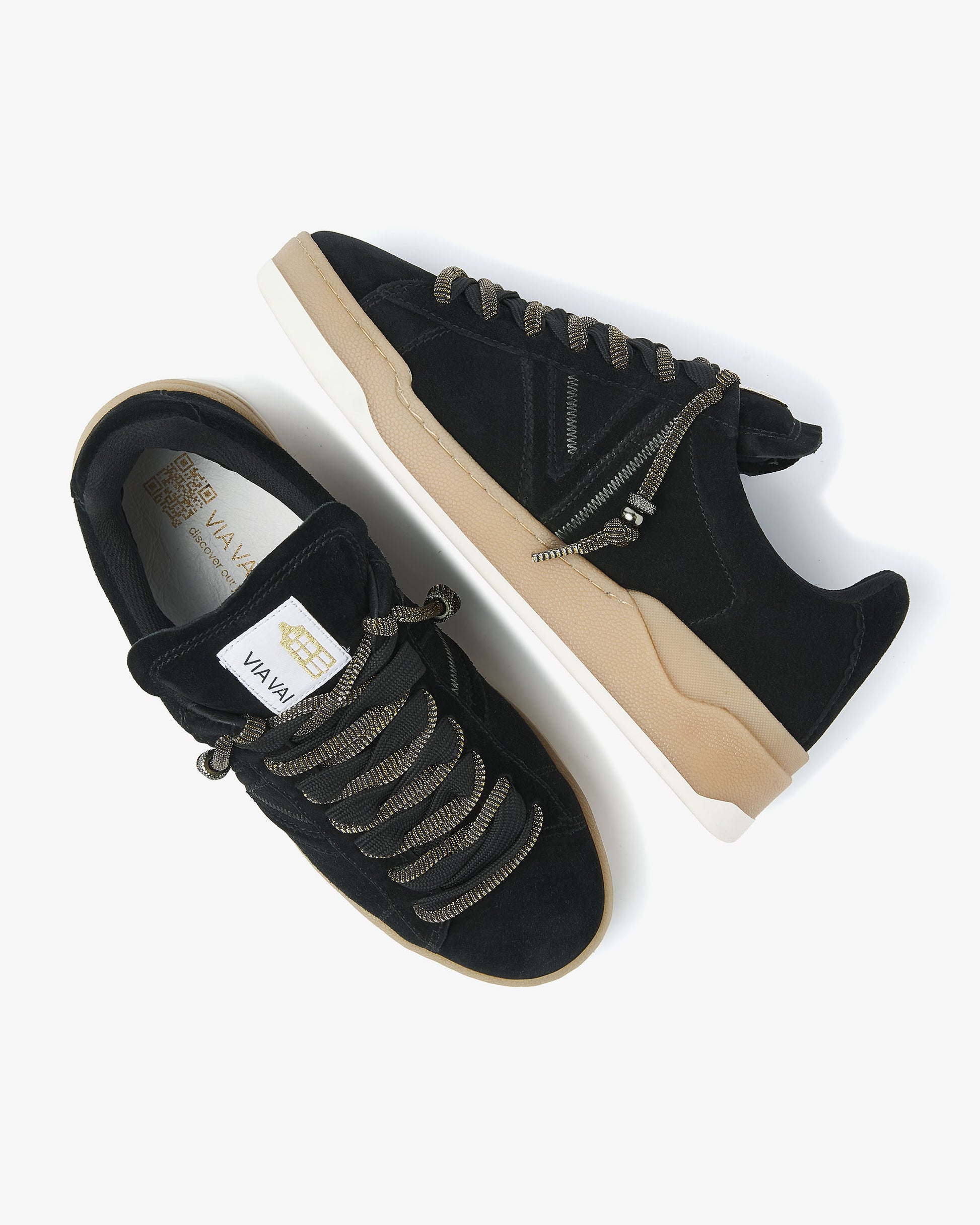 VIA VAI zwarte dames sneakers Sam Kyli