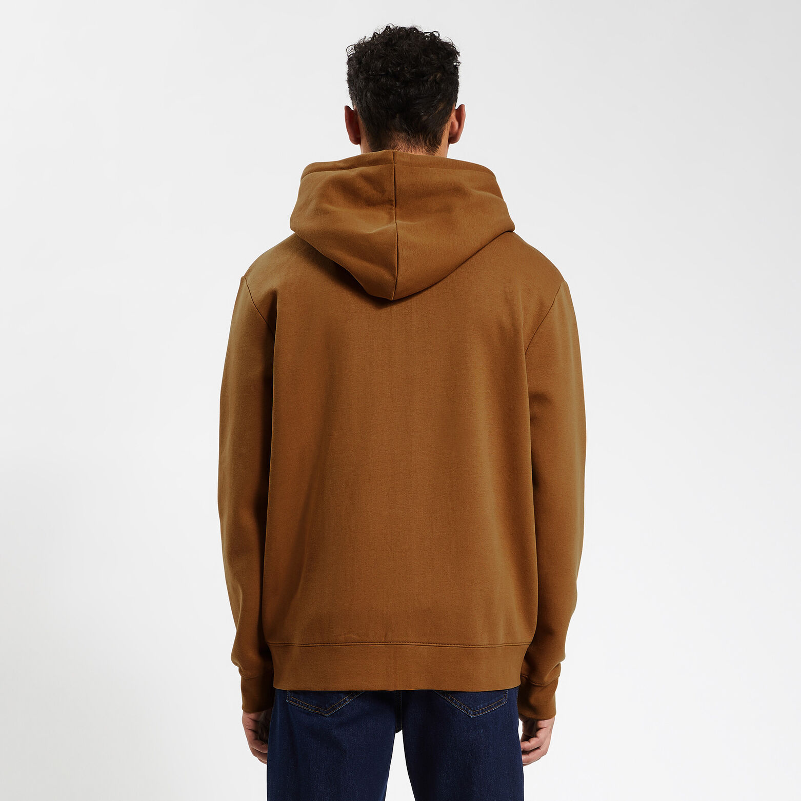 Sweat à capuche zippé Camel