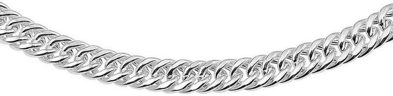 Collier - Dubbel Gourmette - Zilver - 7,4 mm - 45 cm - Groot Springslot