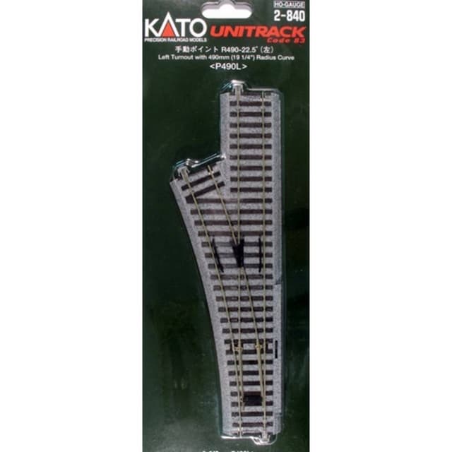 H0 Kato Unitrack 2-840 Spor, Venstre 246 mm 1 stk