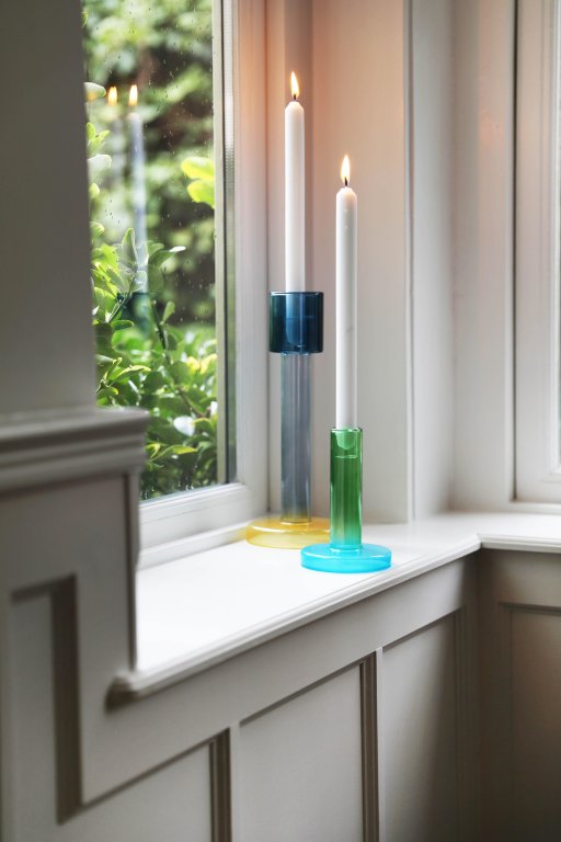 &klevering Bole kandelaar M Blue/Green