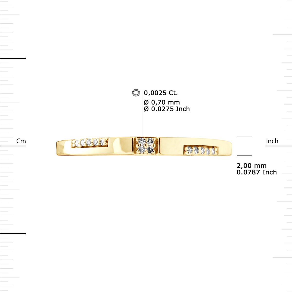 Alliance Diamants 0,010 Cts Or Blanc