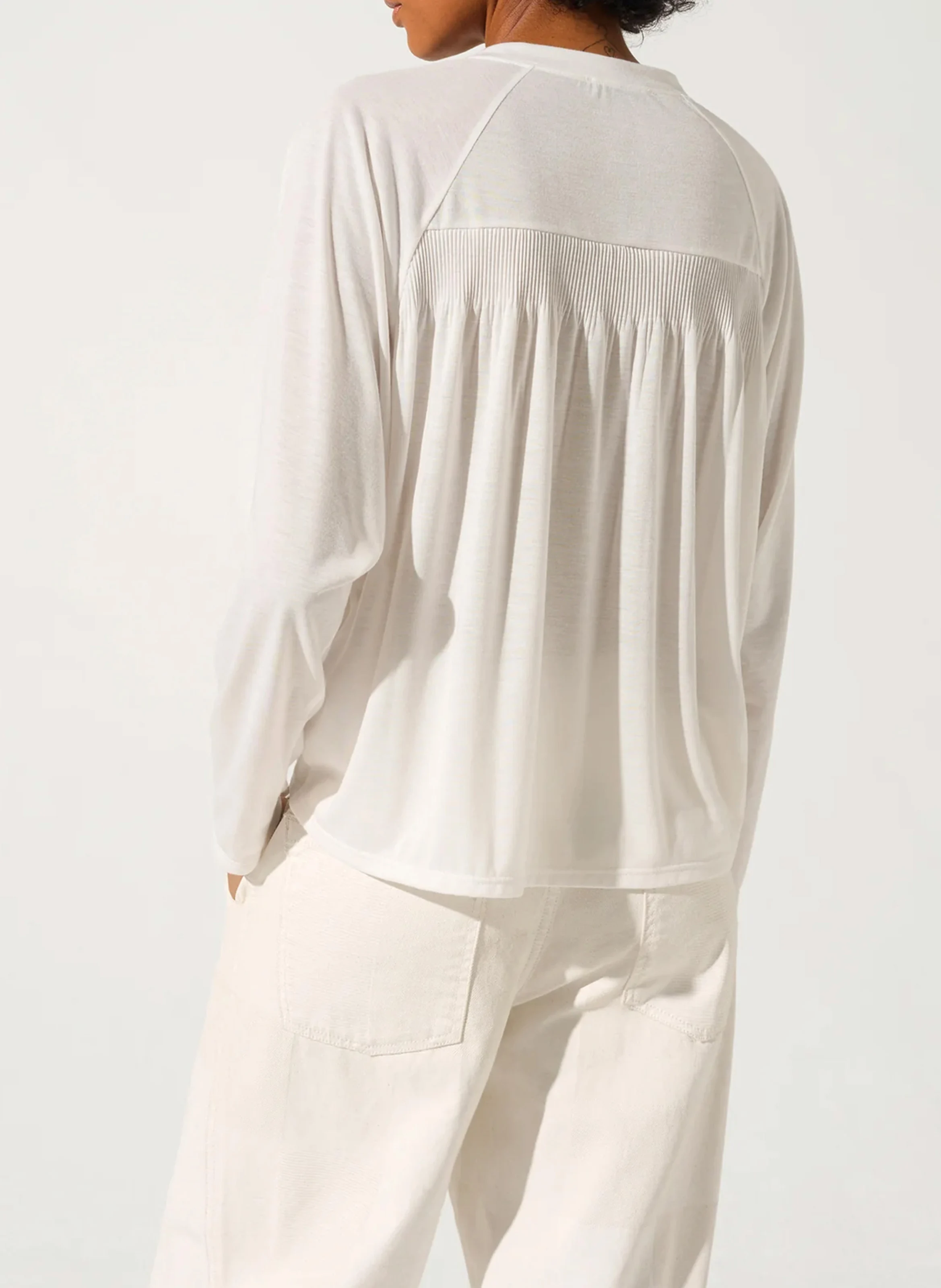 Tee-shirt ample à col V | Blanc