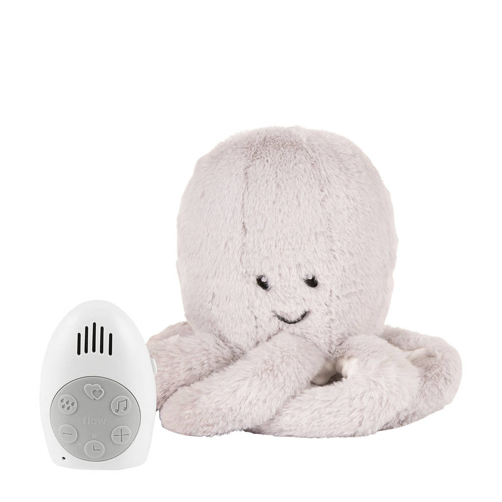 hartslagknuffel olly octopusgrijs - knuffel 24 cm