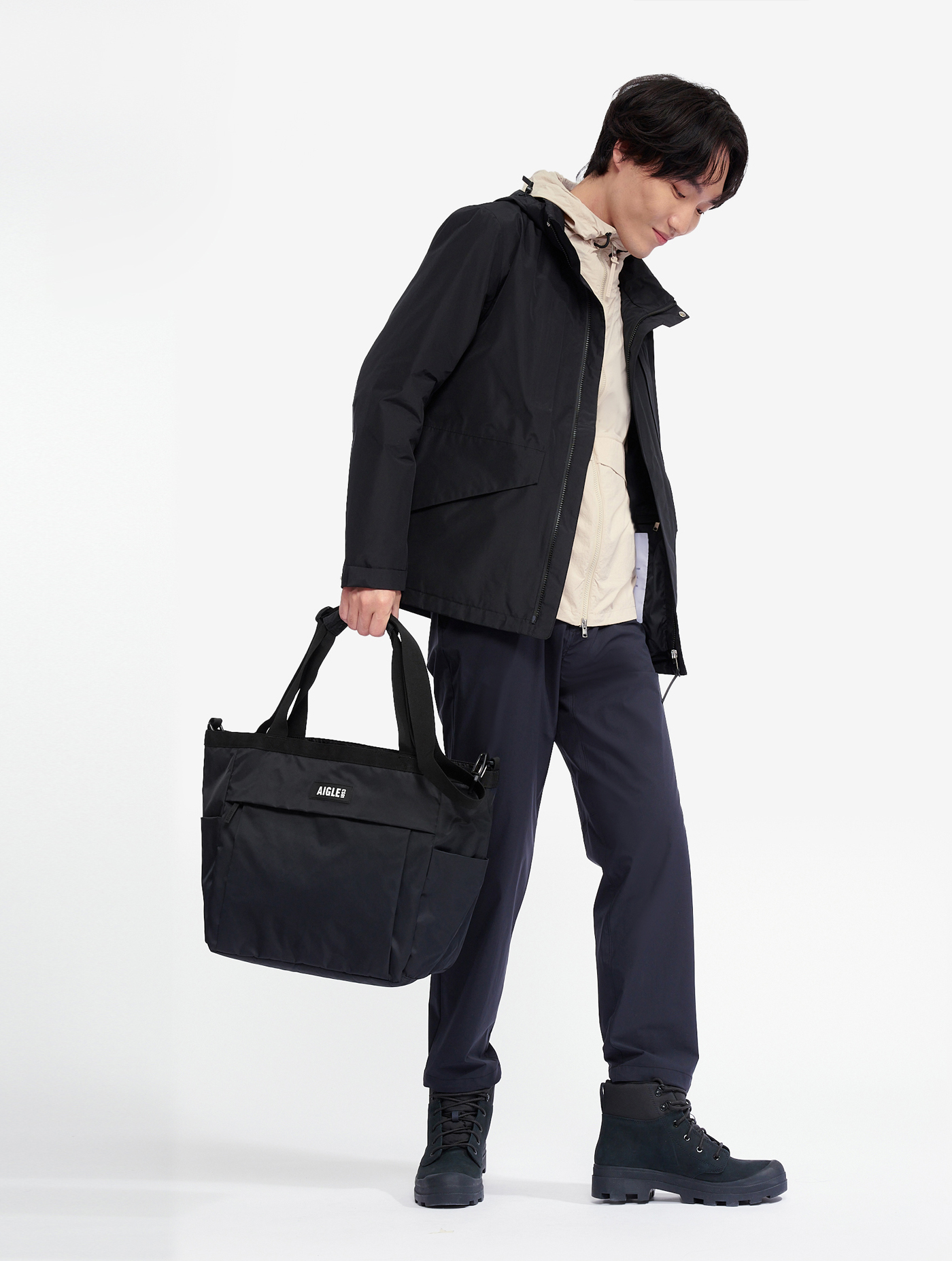 Sac fourre-tout en nylon recyclé (15l) NOIR I