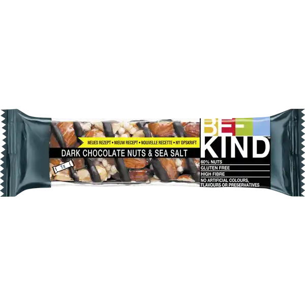 Dark Chocolate Nuts & Sea Salt, glutenfreier Nussriegel