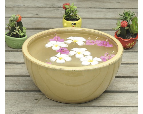Terracotta vogelbad Ø 35 cm H 17 cm crème