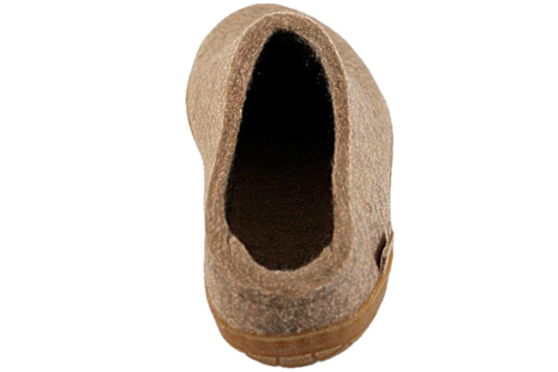 GLERUPS TØFFEL I SANDFARVET NATURLIGT ULD