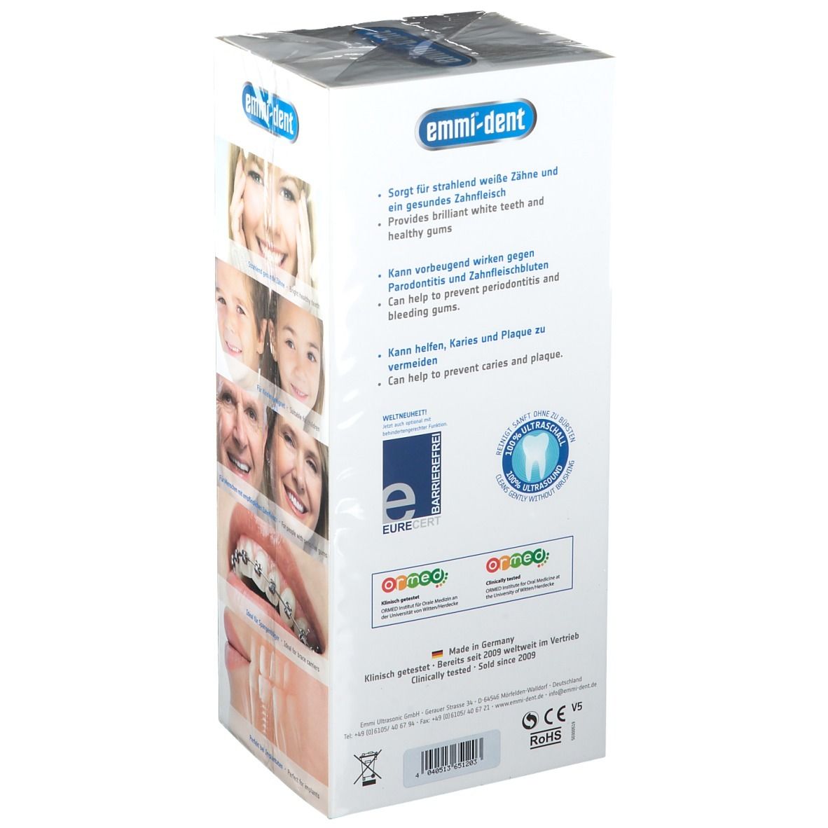 Emmi®-dent Platinum Ultraschallzahnbürste Basis-Set blau