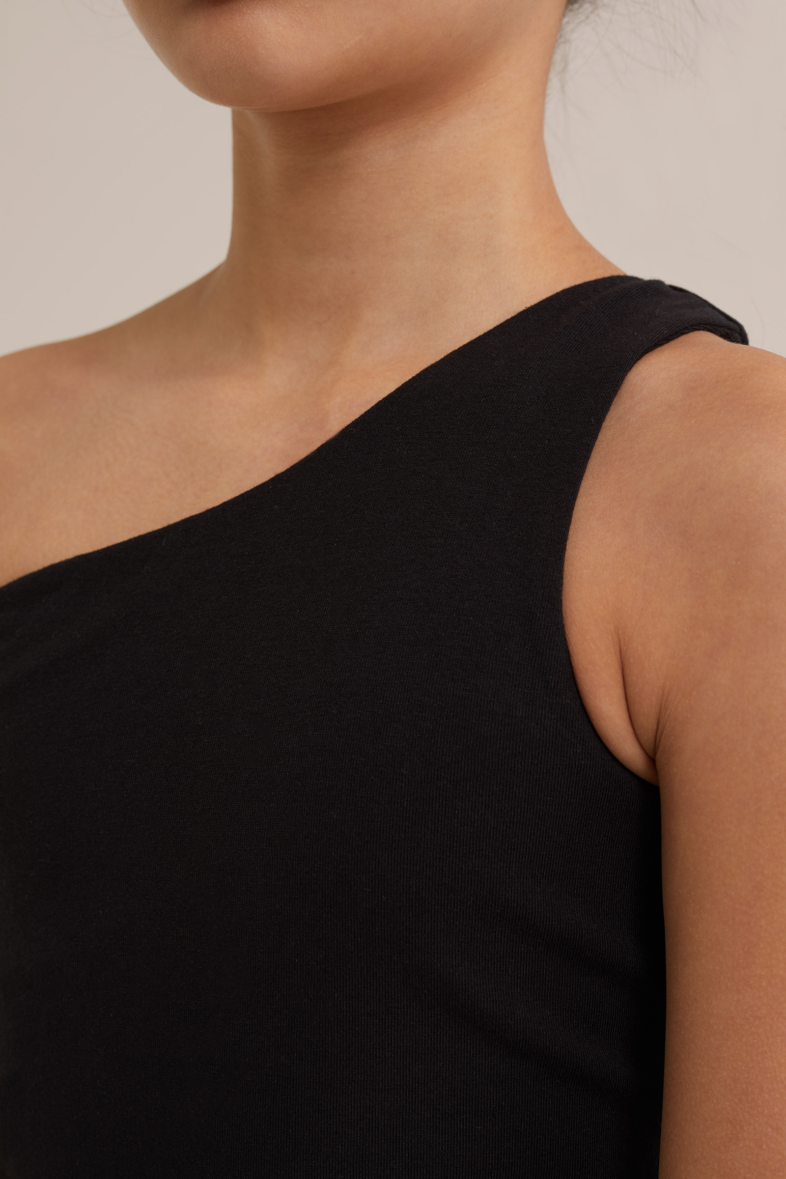 Meisjes one-shoulder top WE Fashion Zwart