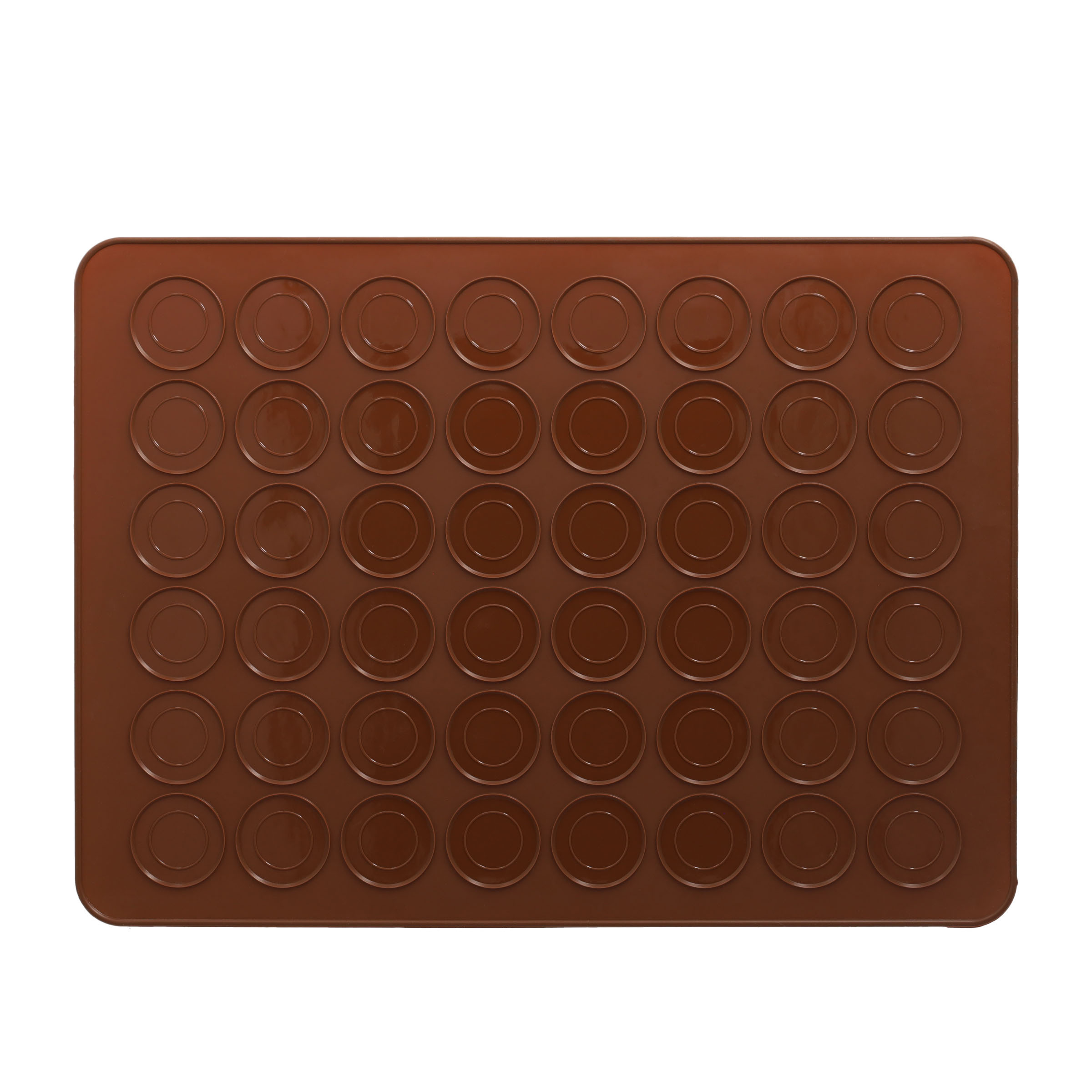 (39x29cm) Silikon Anti-Haft Macaron Backmatte Wiederverwendbare Backofen Matte - Braun
