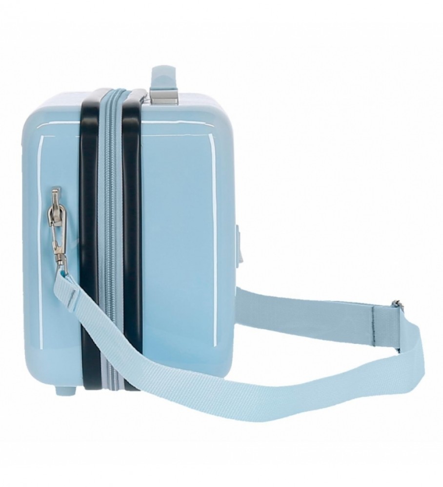 Bolsa Joumma Neceser ABS Enjoy Minnie Heart Adaptável Azul - 29x21x15cm -