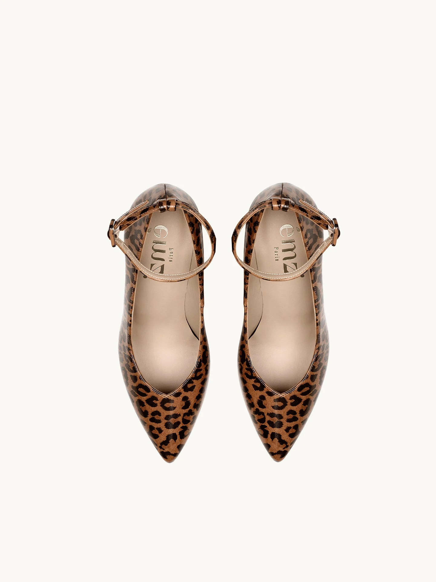 IVA LEOPARD - Escarpins léopard en cuir verni froissé | Multicolore