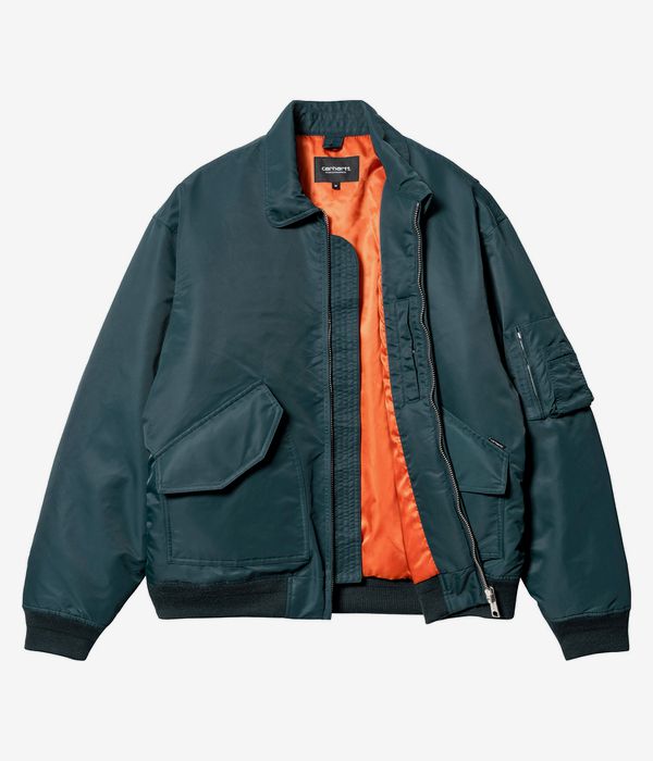 Carhartt WIP Olten Bomber Jacke (duck blue turmeric)