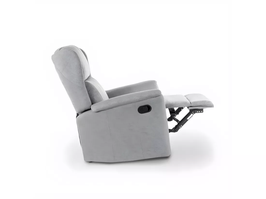 Fauteuil relax inclinable manuel en tissu avec repose-pied COSY