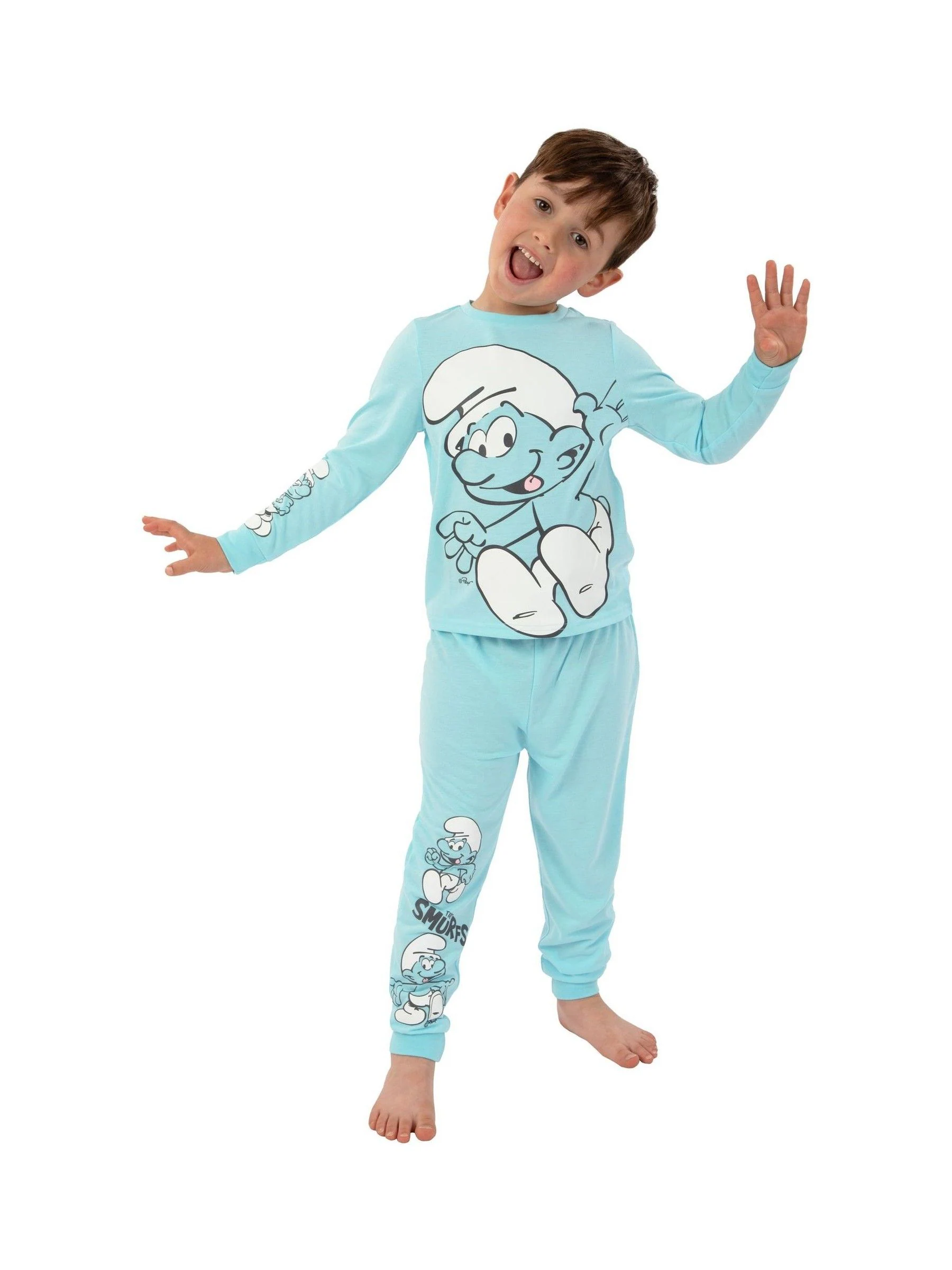 Character The Smurfs Boys Long Sleeve Pyjamas
