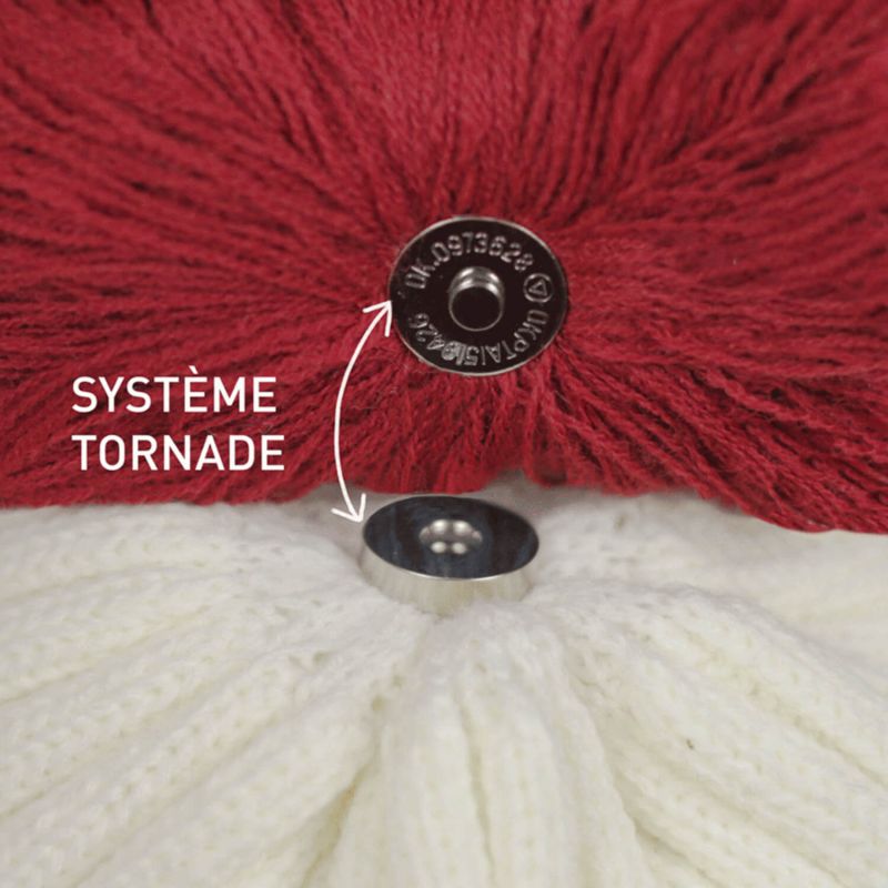 Bonnet enfant 6-12 ans avec 3 pompons interchangeables Jus de pomme Yellow
