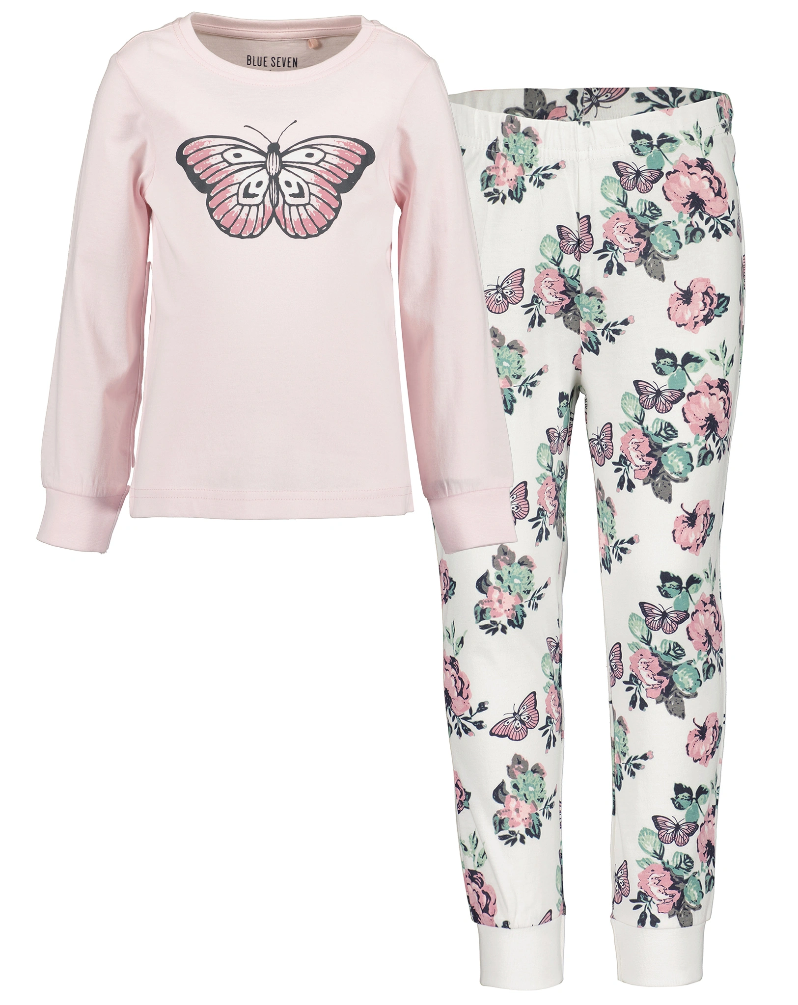 Schlafanzug lang SCHMETTERLING in rosa