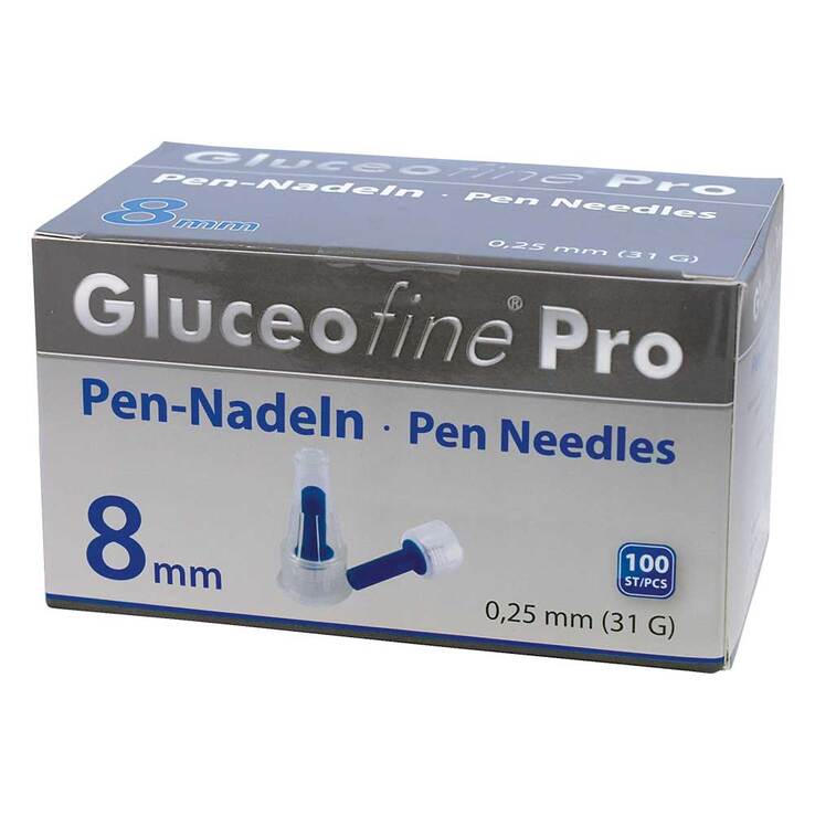 Gluceofine® Pro Pen-Nadeln 31 G 0,25x8 mm, 100 St