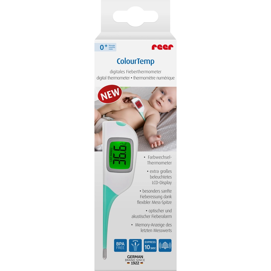 reer Fieberthermometer ColourTemp mit großem Display