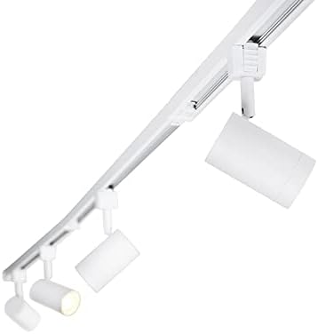 QAZQA - Modern Modernes Schienensystem Komplettset I Spotlight I Deckenspot I Deckenstrahler I Strahler weiß mit 14 Spot I Spotlight I Deckenspot I Deckenstrahler I Strahler I Lampe I Leuchtes 1-phasi